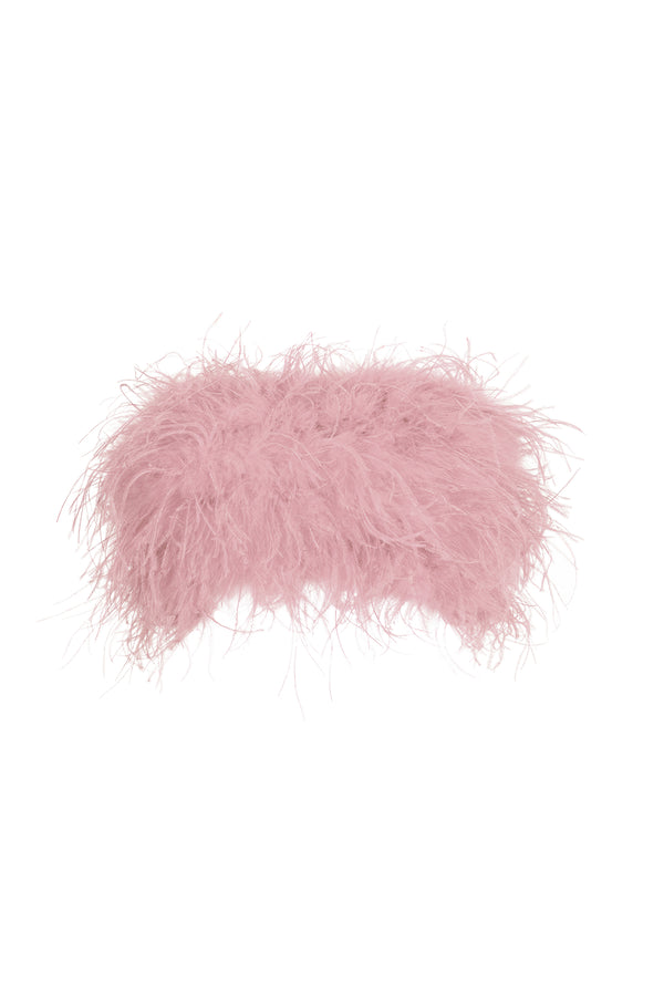 BRA TOP - PINK FEATHERS