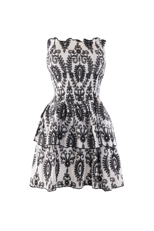 INES DRESS - BLACK EMBROIDERY